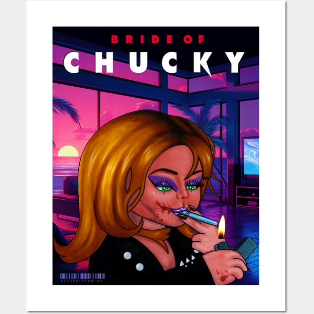 Bride of Chucky Wall Art by Zenpaistudios